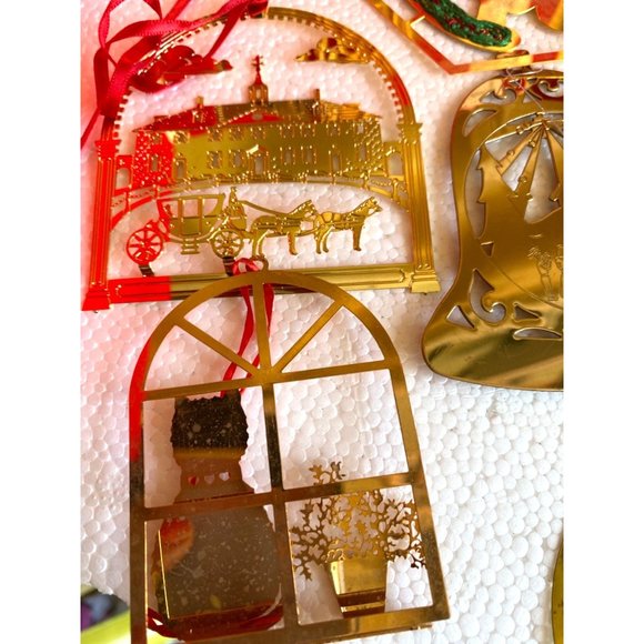 24K Gold Finish Nations Treasures Ornament Collection Lot of 11 Pc - Picture 8 of 9
